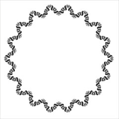 Vintage Ornamental Frame – Elegant Black Vector Border on a white background, JPG, 300 DPI