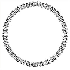 Vintage Ornamental Frame – Elegant Black Vector Border on a white background, JPG, 300 DPI