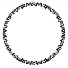 Vintage Ornamental Frame – Elegant Black Vector Border on a white background, JPG, 300 DPI