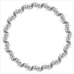 Vintage Ornamental Frame – Elegant Black Vector Border on a white background, JPG, 300 DPI