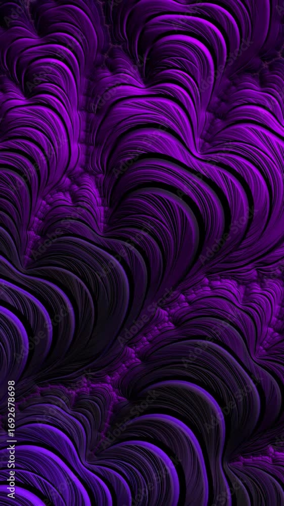 Poster vertical abstract futuristic fractal background animation.