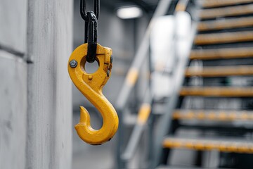 Close-up of a yellow hook