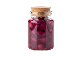 Jar of compote grapes against a white background isolated