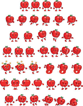 Red Apple Game Sprite Sheets