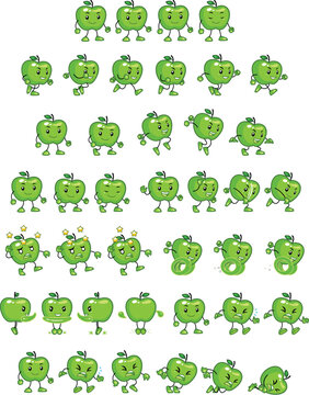 Green Apple Game Sprite Sheets
