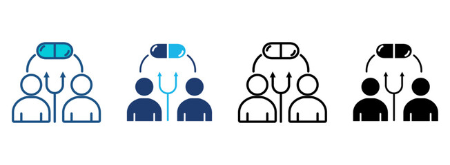 Random Icon Set With Multiple Styles. Vector Illustration