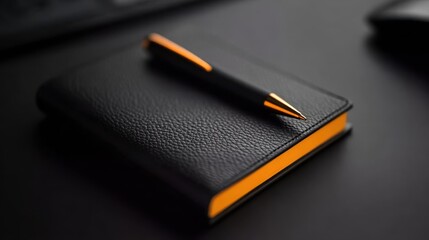 Simple workspace arrangement with writing tools, conveying organization and creativity, great for websites or advertisements.