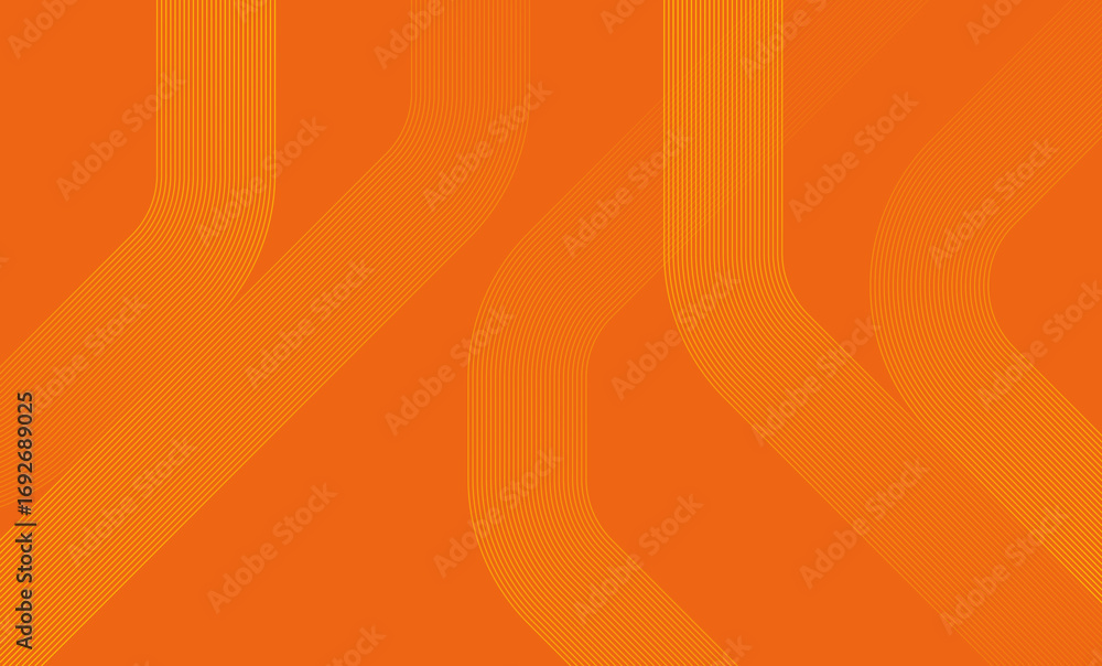 Poster abstract orange background with gradient waves and light texture design
