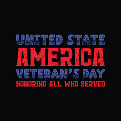 United States Veterans Day Honoring All Who Served Patriotic Design