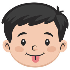 Caucasian boy character avatar isolated vector illustration on white background