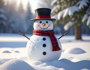 Fototapeta premium snowman image