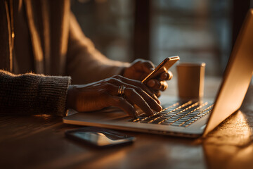 Securely transferring money online using a 2-factor uthentication app on both our laptop and phone