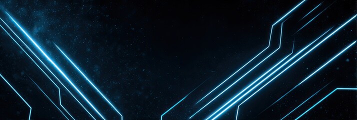 Abstract glowing lines on dark background