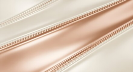 Smooth flowing draped fabric with champagne and rose gold metallic sheen abstract texture