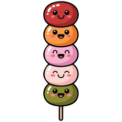 Character mochi design wallpaper free space text vector illustration on white