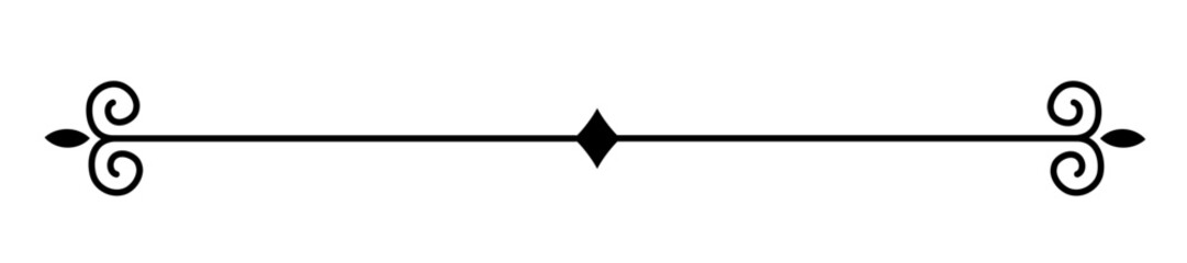 Vintage decorative line. text divider. Line border. Line separator, Border, Vintage divider, Underline element. Vector illustration