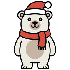 Christmas holiday collection with hand drawn winter elements vector illustration