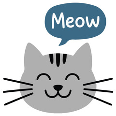 Cute orange kitten with a decorative bow hand drawn doodle vector illustration