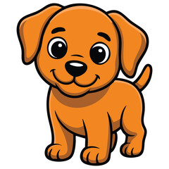 Sweet dog pet illustration hand drawn isolated vector illustration on white background