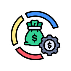 Asset Management lineal color icon