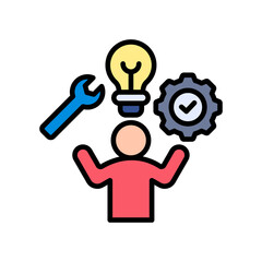 Capability Management lineal color icon