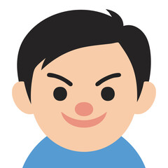 Cute child emotion faces kid icon avatar isolated vector illustration on white background