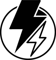 Powerful Electrical Energy Symbol - A Striking Graphic Representation of Power and High Voltage Current for Diverse Design Applications