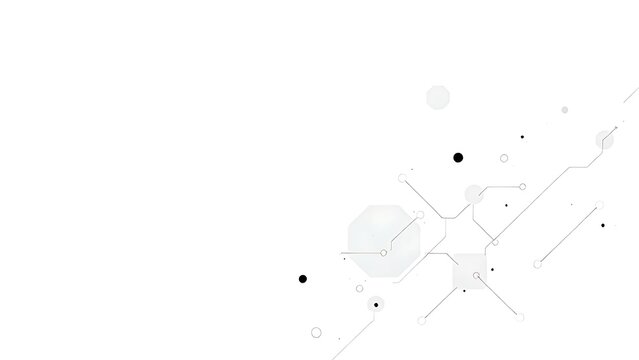 Minimalist tech-inspired abstract shapes on a white background, symbolizing modernity and innovation.