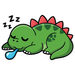 Isolated cute dinosaur on white background isolated vector illustration on white background