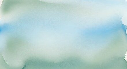 Soft watercolor washes in blue and green hues creating a serene and abstract texture