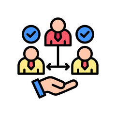 Executive Coaching lineal color icon