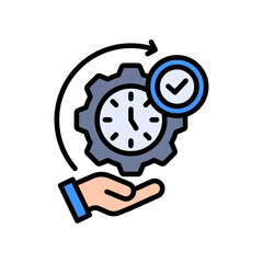 Time Management lineal color icon