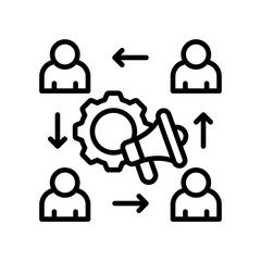 Employee Engagement line icon
