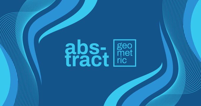 Vector wavy lines, shapes, and stripes background design. Abstract blue wave background