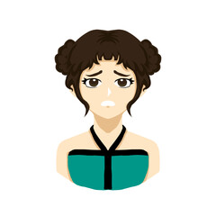 girl with double buns