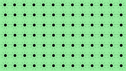 Seamless Pattern of Starbursts on a Light Green Background