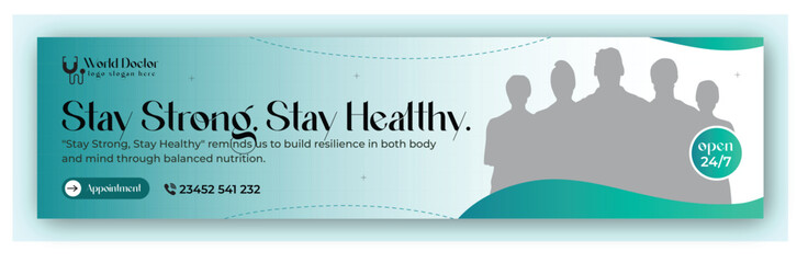 The world health day or facebook cover design