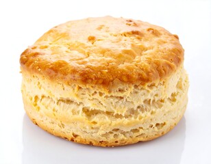 Buttermilk Biscuit on White Background