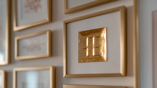 Minimalist wall filled with affirmation-based visual reminders, inspiring typography posters promoting self-confidence, resilience, and positive thinking for mental well-being and