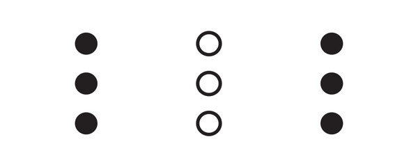 Ellipsis menu icon vector. Three dots sign symbol .