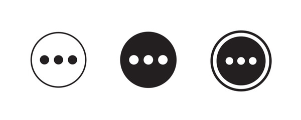 More, three dots, settings filled icon in white background, basic app and web UI bold line icon, EPS10.