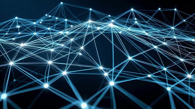 Network connection technology abstract concept with dots and lines digital background 100