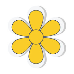 yellow flower vector illustration
