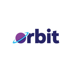 Orbit logo with planet and ring.