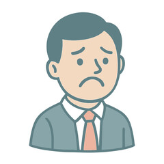 character emotion office worker sadness vector on white background
Vector character emotion