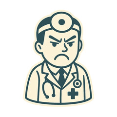 character emotion doctor anger vector on white background
Vector character emotion