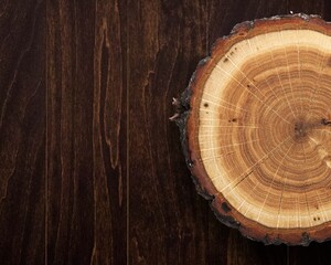 Slice of wood with bark and growth, Macro Photography Of Natural Wood Texture, Old wooden oak tree...