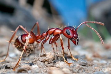 Macro Photography of Fire Ants on Hand About to Sting