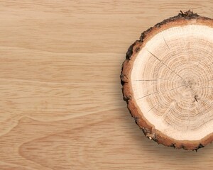 Slice of wood with bark and growth, Macro Photography Of Natural Wood Texture, Old wooden oak tree...