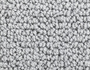 Close-up view of a light gray textured carpet